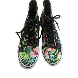 Vans Sk8 High-top Hawaiian Floral Skate Sneakers Shoes Women's 6.5 Men’s 5